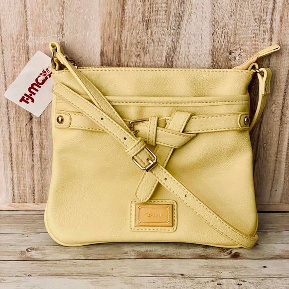 Blush Bags Nwt Blush Yellow Beautiful Pu Leather Crossbody Bag Poshmark